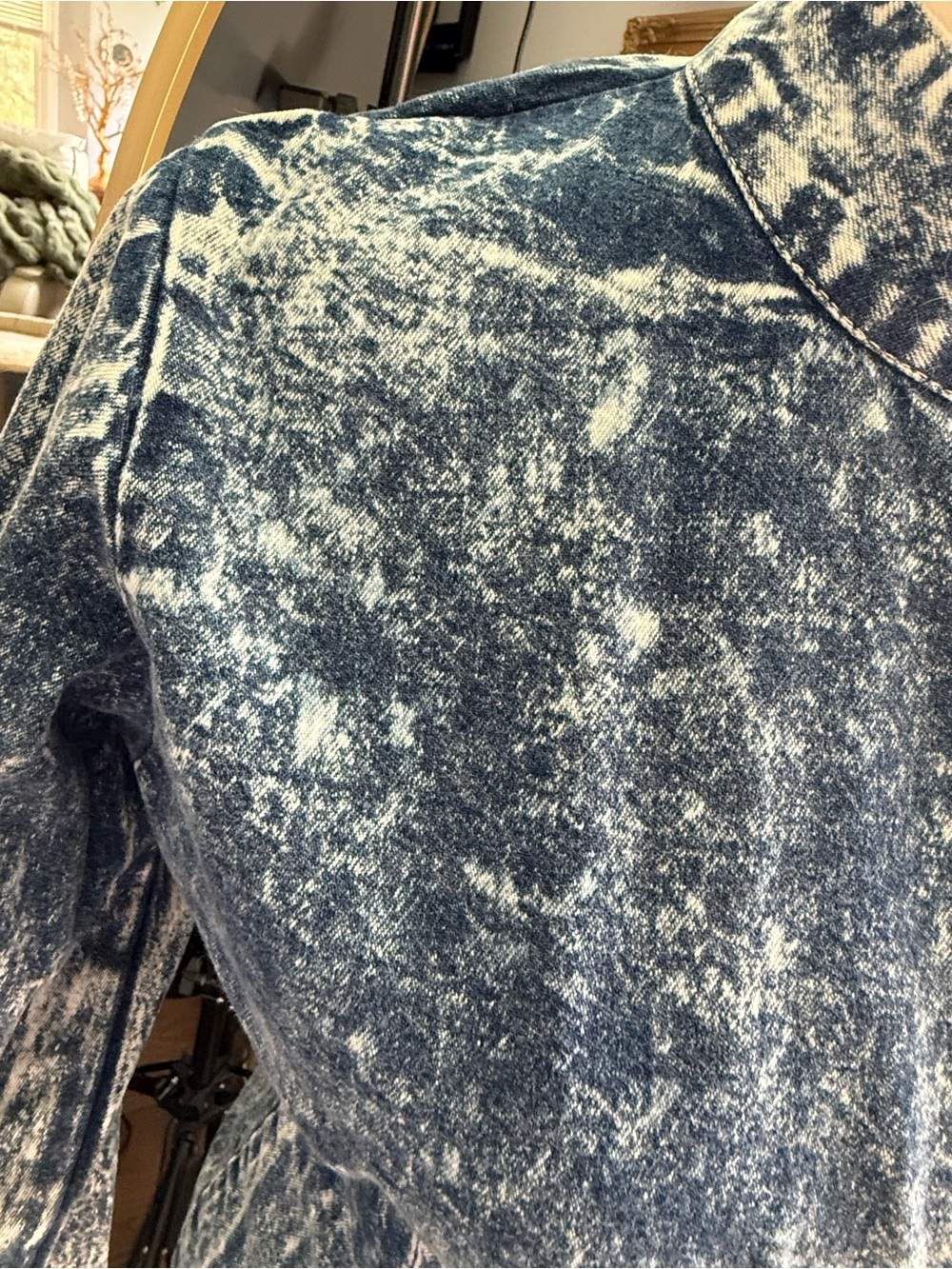 Vintage Mara Jjrs Of California Acid-Wash Blue High-Neck Denim Dress Size 5 View 4